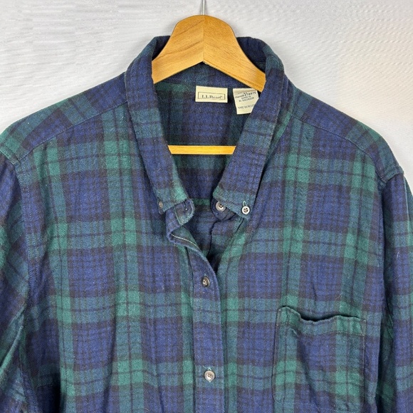 L.L.Bean Men's Flannel Casual Long Sleeve Button down Shirt 3XL 100% Cotton Work - Picture 2 of 10
